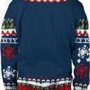 Colorful House Unisex's Ugly Christmas Jumper Sweater Printed Pullover,3D Funny Digital Print Sweatshirt Suit for Men Woman (Green Hat Snowman)