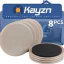 Furniture Sliders for Carpet, 8 Pcs 7" Round Furniture Moving Sliders, Heavy-Duty Furniture Movers - Reusable Carpet Sliders, Move Any Item Quickly, Easily and Safe!