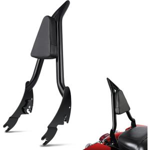 Benlari Sissy Bar Backrest, 28" Integrated Passenger Backrest, Quick Release Detachable Sissy Bar Fit for Harley Davidson Touring Street Glide Road Glide Road King Electra Glide 2009-2024, Black
