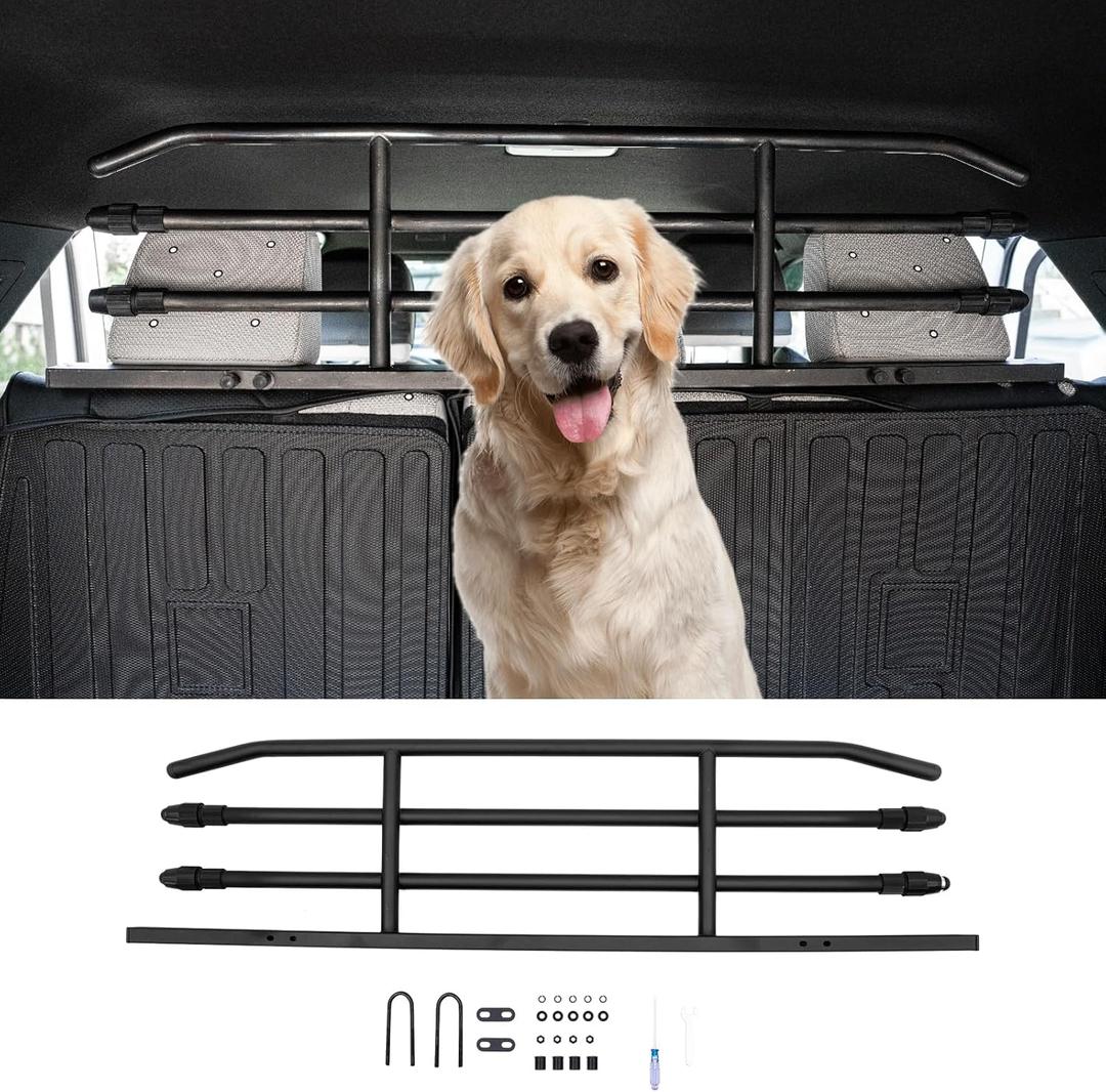 Pet Barrier Compatible with 2025 Toyota 4Runner Behind 2nd Row Backseat Car Pet Barrier Divider Gate Trunk Cargo Area Heavy-Duty Carbon Steel Dog Barriers for 4 Runner Accessories