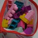 MEGA BLOKS First Builders Toddler Blocks Toys Set, Big Building Bag with 80 Pieces and Storage, Pink, Ages 1+ Years (Pink Bag)