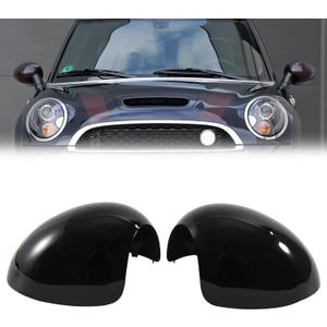 Mirror Cover for MINI Cooper R55 R56 R57 R58 R59 R60 R61 2007-2016 Manual Folding Mirrors Side Mirror Caps(Glossy Black)
