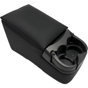 Black Universal Truck Bench Seat Console with Cup Holders