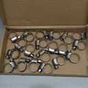 Stainless Steel Hose Clamps Assortment Kit, 20Pcs 1/4-7/16 in (6-12mm) Adjustable Worm Gear Pipe Fuel Line Hose Clamps Heavy Duty for Plumbing, Automotive