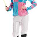 fun shack Womens Jockey Costume, Horse Jockey Outfit, Equestrian Halloween Costume for Women, Racing Attire (Small, Blue)
