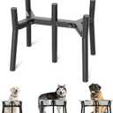 SHAINFUN Adjustable Dog Bowl Stand for Large & Medium Breeds, Raised Dog Food & Water Bowl Holder, Fits 7-10.6" Wide Bowls, 11" Tall, 2-in-1 Design Tall Dog Food Bowl Stand, Bowl Not Included