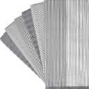 Premium Kitchen Towels (20x 28, 6 Pack) | Large Cotton Dish Towels | Flat & Terry Highly Absorbent Kitchen Linen Set with Hanging Loop | Gray