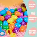 JOYIN 200 PCS 2.3" Easter Eggs, Empty Plastic Eggs Fillable Colorful Bright Eggshell Bulks for Easter Hunt, Filling Treats, Party Favor, Basket Stuffers, Classroom Prize Supplies