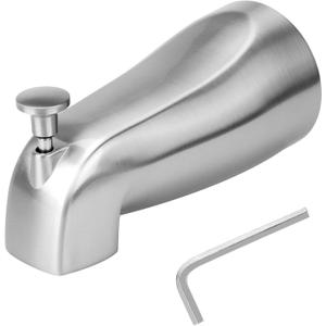 Slip Fit Tub Spout with Pull-Up Diverter Compatible with American Standard 8888026.002 Tub Spout, Bathroom Bathtub Faucet, Fits 1/2" Copper Water Tube(5/8" Diameter), 5/32" Hex Wrench (Brushed Nickel)