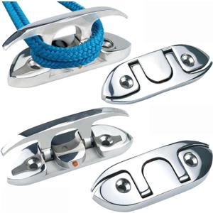 Folding Boat Cleat 4-1/2", Boat Cleat 316 Stainless Steel, Flip Up Dock Cleat for Deck and Boat with Fastener, Marine Folding Rope Cleat