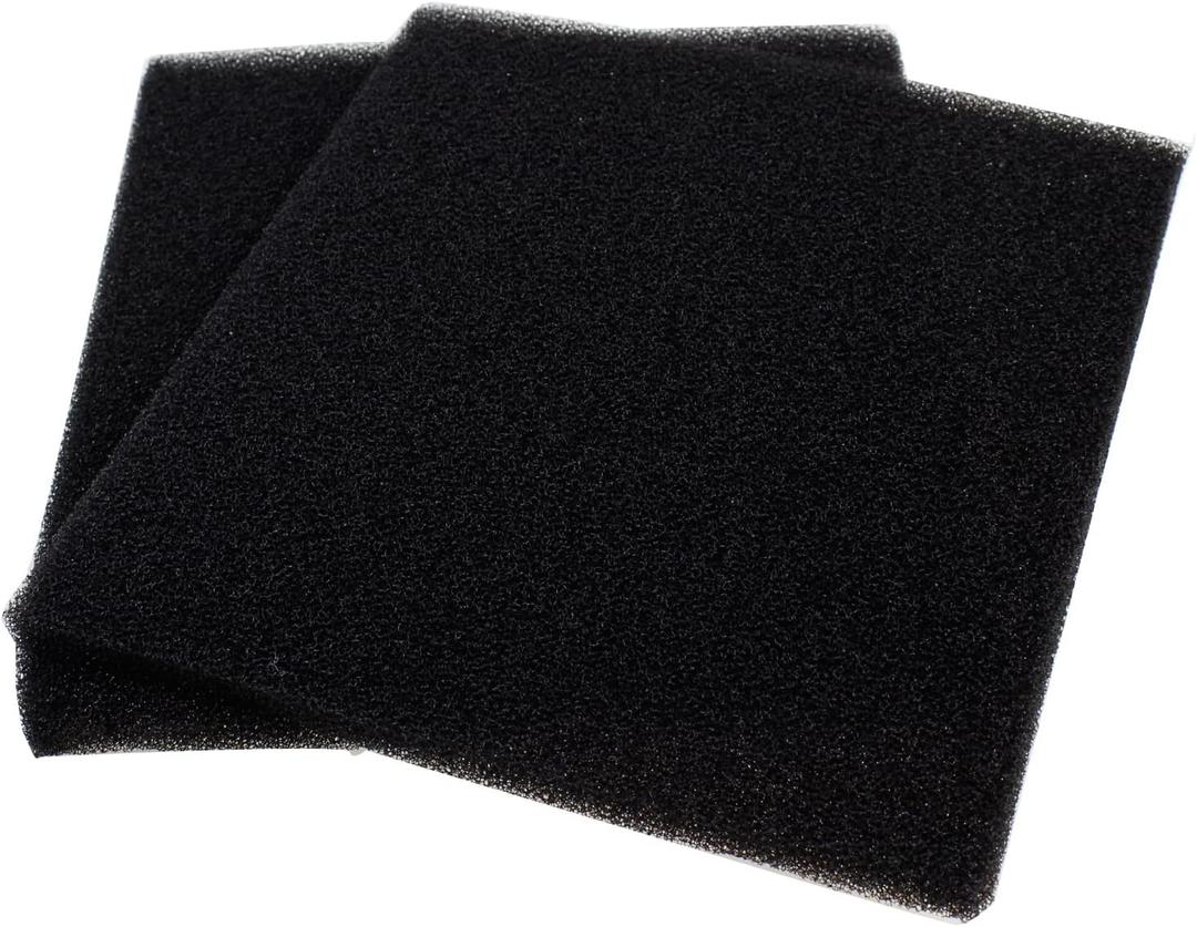 AQUANEAT 2 Pack Aquarium Bio Sponge Filter Media Pad Cut-to-Size Open Cell Foam Sheet for Fish Tank Sump (9" x 9" x 0.5") Black