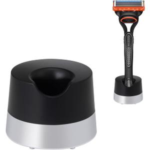 Razor Stand Holder - Alloy Metal with Drainage Hole | Universal Fit for Most Razors | Scratch-Resistant Compatible with Gillette