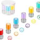 Teacher Stamps,6 Self-Ink Flash Stamp Set, Multicolor Teacher Stamps Set for Grading Classroom,Teacher Supplies for Homework-New Stamps 6pcs