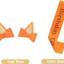 K-Acc Birthday Girl Outfit - T-Shirt, Blue Ears, Tutu Dress, Satin Sash – Gifts for Girls Birthday Party (Yellow, 2 Years)