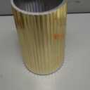 Gold Glass Vase for Flower, Flower Vase for Bouquet, Modern Glass Vases, Ribbed Vases for Living Room, Bedroom, Dining Table, Office, Wedding, Centerpieces, 8 Inches (Large)