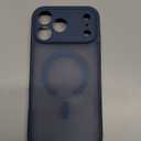 Magnetic Compatible with iPhone 17 Pro Max Case, Upgraded [Full Camera Protection] [Compatible with Magsafe] [Translucent Matte] Shockproof Protective Phone Cover 6.9 Inch - Deep Blue