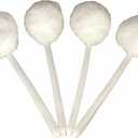 4-Pack Toilet Brush, Soft Polyester Fiber Brush Head Long Handle Cleaning Brush for Bathroom Toilets