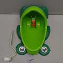 Frog Pee Training with Brush and Hooks, Green Cute Potty Training Urinal,Potty Training Toilet for Boys Kids Toddler with Funny Aiming Target,Frog Shape Pee Trainer