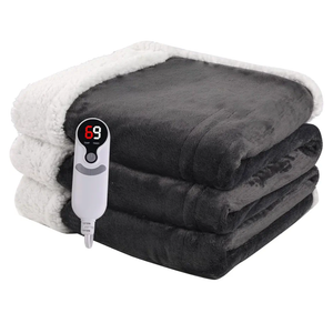 Heated Blanket Electric Blanket Full Size 72''x84'' with 9 Heating Levels, 1-10 Hour Auto Shut Off, Machine Washable, Flannel & Sherpa Soft Warming Blanket for Couch, Bed, Office - Dark Grey