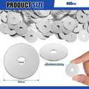 Yaocom 400 Pieces 1/4" x 1-1/4" Fender Washers Zinc Thickness 1 mm Fender Washers for Wood and Wet Environment