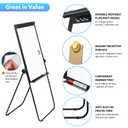 Stand White Board - 40x28 Magnetic Dry Erase Board Flipchart Board Double Sided Easel Board Portable Whiteboard for Classroom Home, Office Supplies