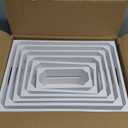 BOBOKA Set of 6 Decorative Wood Crates Nesting Storage Container, 6 Size Farmhouse Decorative Wooden Storage Boxes, Rustic Wooden Crates for Storage, Display, Christmas Decorations (White)