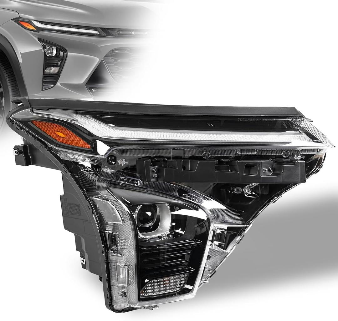 W/ LED DRL Head Light Assembly for Chevy Trax 2024 2025, LED Factory OEM Style Projector Head Lamp Headlight Assembly for Chevy Chevrolet Trax 2024 2025 GM2503553 42876953, Passenger Side, W/ Bulbs