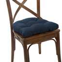 Klear Vu Gripper Overstuffed Universal Non-Slip Dining Chair Cushions for Kitchen Decor or Office Use, U-Shaped Skid-Proof Seat Pad, 15x15 Inches, 2 Count (Pack of 1), Solid Indigo Blue