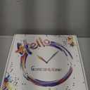 14 Inch Lighted Wall Clocks Battery Operated Blue Glow in The Dark Wall Clock for Kids Bedroom Silent Wall Clock Decorative