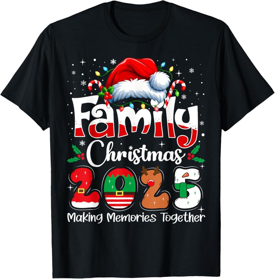 Family Christmas 2025 Matching Outfit Xmas Squad Santa T-Shirt, Size L