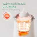 Momcozy Bottle Warmer, Fast Bottle Warmers for All Bottles with Timer, Accurate Temperature Control and Automatic Shut-Off, No Lid Required for Heating, White-Gray