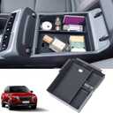 Upgraded Design Center Console Organizer Tray for Hyundai Santa Cruz 2022-2025 - Custom Fit Armrest Insert, Non-Slip ABS Matte Black (Fits SE/SEL Only, Excludes Limited & XRT)