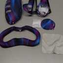 Silicone Cover Set Compatible with Oculus/Meta Quest 3, Touch Controller Grips Cover, VR Shell Cover, Facial Interface Cover, Protective Lens Cover, Tempered Glass Lens Caps (Aurora Blue)