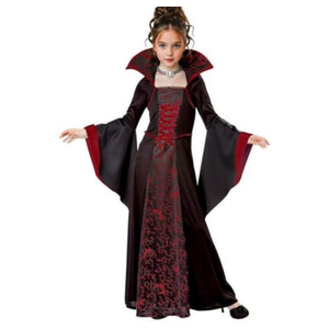iTVTi Vampire Costume for Girls Kid Halloween Carnival Fancy Black Dress for Cosplay, 89 Years Medium