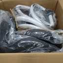 COLAMY Bar Stools Set of 4, Modern Swivel Bar Chairs, Adjustable Faux Leather Upholstered Barstools Counter Height with High Backrest for Bar, Kitchen Island, Dining Room, Black