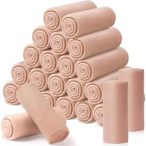 24 Packs Fleece Throw Blanket Soft Warm Lightweight Fleece Blanket Cozy Throw Bulk for Bed Couch Sofa Home Office Wedding Gifts Suitable for Seasons, 50 x 60 Inches(Pink)