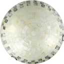 LITFAD 2 Bulbs Shell Shade Flush Mount Ceiling Lights Stain Glass Ceiling Lamp 1-Light Farmhouse Style Mosaic Pendant Light in Off-White for Bedroom Living Room Hotel Cafe