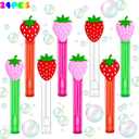 uoyoi Strawberry Party Favors,24Pcs Strawberry Bubble Wands for Kids,Sweet Berry Bubble Wand for Birthday Party Supplies,Pinata Baby Shower Goodie Bag Stuffers Gift