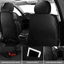 AOOG Leather Car Seat Covers Universal fit Most Sedans SUV Trucks (Full Set, Black)