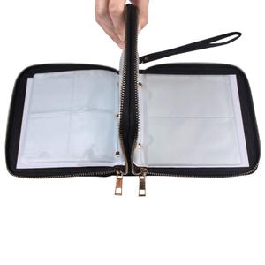 Finger Angel Nail Art Stamping Plate Organzier Double Zipper Cases 192 Slots Nail Stencil Holder Black Color Nail Template Collection