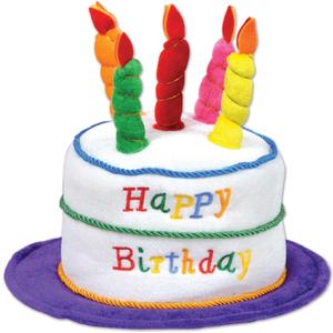 Beistle Plush Birthday Cake Hat