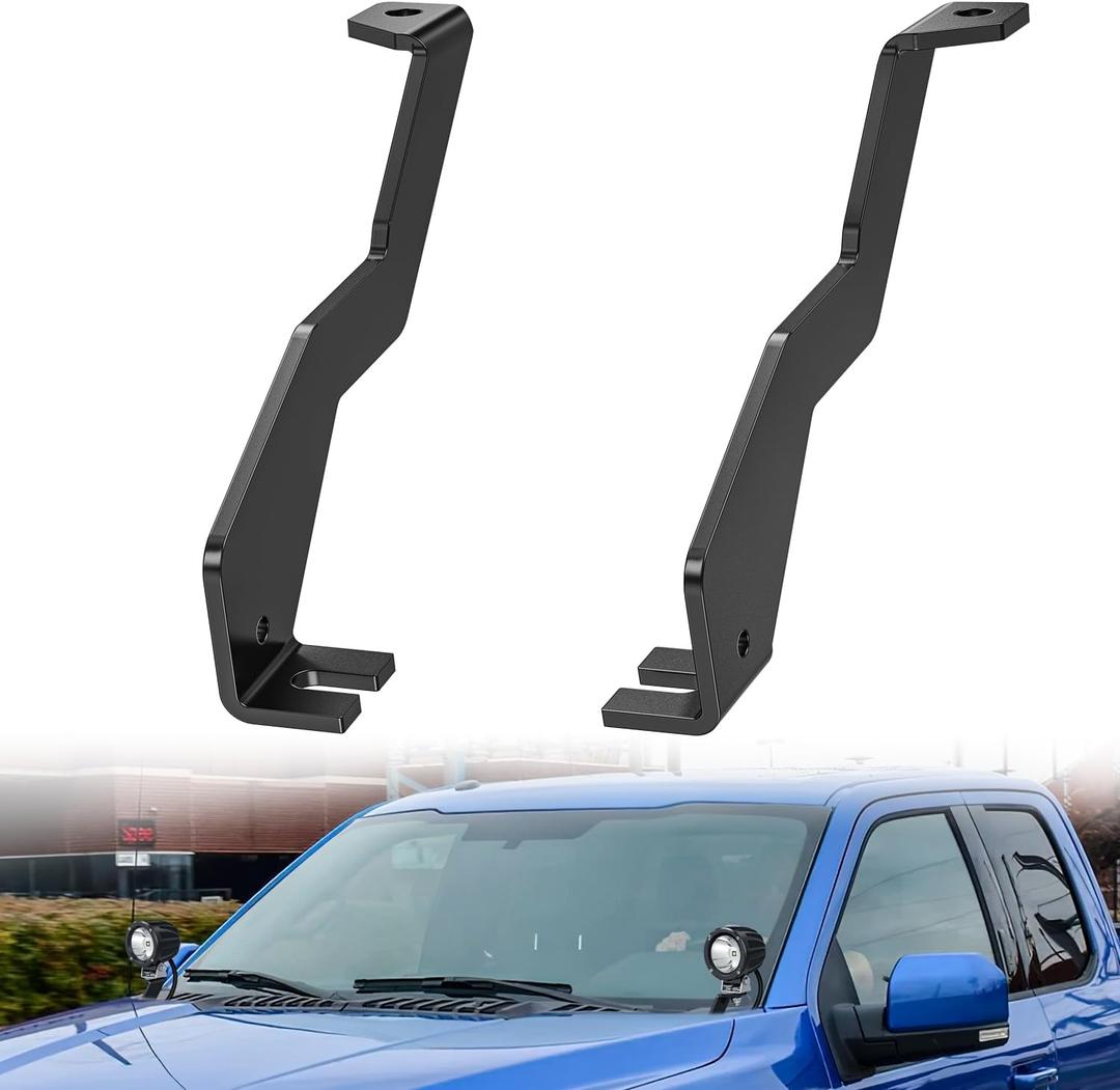 Nilight Ditch Light Brackets Hood Hinges Mount Bracket Kit for Auxiliary Offroad LED Pods Work Lighting Compatible with Ford F-150 2004-2014 Ford 1st Gen SVT Raptor 2010-2014