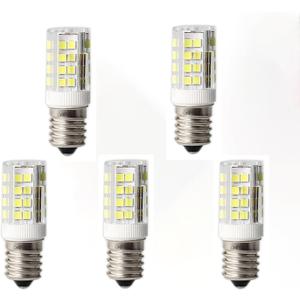 WingYauLung E14 LED Light Bulb Daylight White 6000K 120V, E14 European Base for Cooker Hood Bulbs, Range Hood Light Bulbs, Refrigerator Bulb, Turkish Moroccan Bulb Replace(5-Pack)