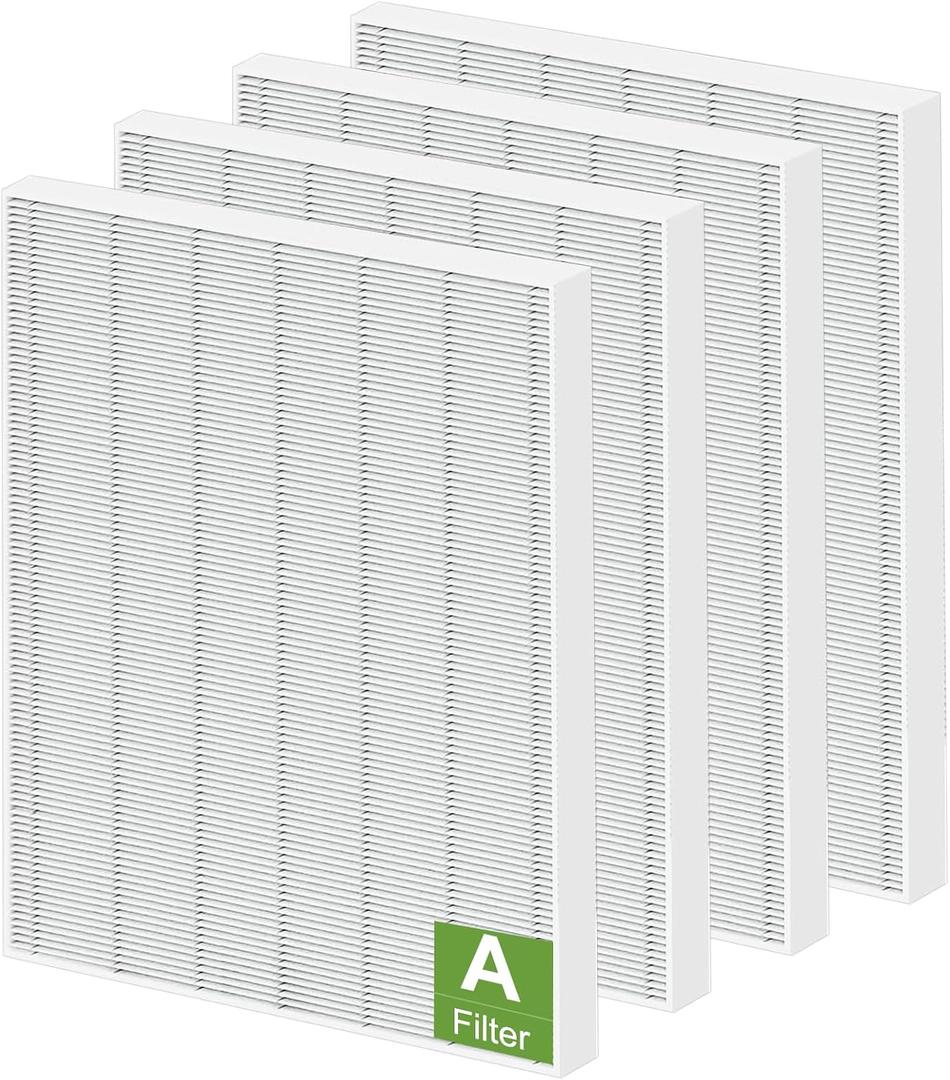 4 Pack 115115 HEPA Replacement Filter A Size 21 - Compatible with Winix PlasmaWave Air Purifier C535 5300 5300-2 6300 6300-2 P300 AM90 C909 9800C535 Filter A (4 HEPA)