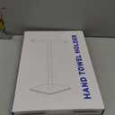 RUACQ T-Shape Hand Towel Holder Stand, 12inch Weighted Base Towel Rack, Countertop Towel Holder for Bathroom, 304 Stainless Steel, Heavy Duty (Matte Black)