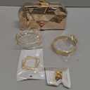 5 Pcs Clutch Purse for Women Evening Prom Purses Metallic Handbag for Valentines Wedding Banquet Retro Jewelry Set (Gold)