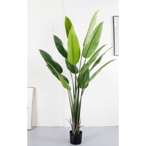GeRRiT Artificial Plants and Flowers Artificial Green Plants Artificial Bird of Paradise Bonsai Artificial Cannabis Plant Bonsai New 1.8m 13-Leaf Bird of Paradise
