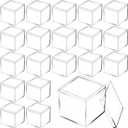 Tuanse 60 Pcs Acrylic Box with Lid Clear Small Acrylic Box Plastic Square Cube with Lid Mini Containers Display 2.2 x 2.2 x 2.2 Inch for Candy Pill Tiny Jewelry Toys Gifts