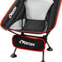 Portable Camping Chair, Ultralight Durable Foldable Chair for Outdoor Camp,Travel, Beach, Picnic, Garden, Sport Sturdy Frame, Comfortable Collapsible Lawn Chair, Supports 330Lbs (Black)