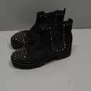 Cape Robbin Women's Spiky Platform Combat Boots (10, Black)